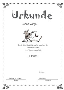 Urkunde Joann Vaga)